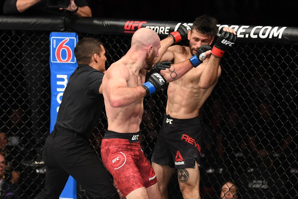 Kyle Nelson nocauteou Marco Polo Reyes no UFC Cidade do MÃ©xico â?? Foto: Getty Images