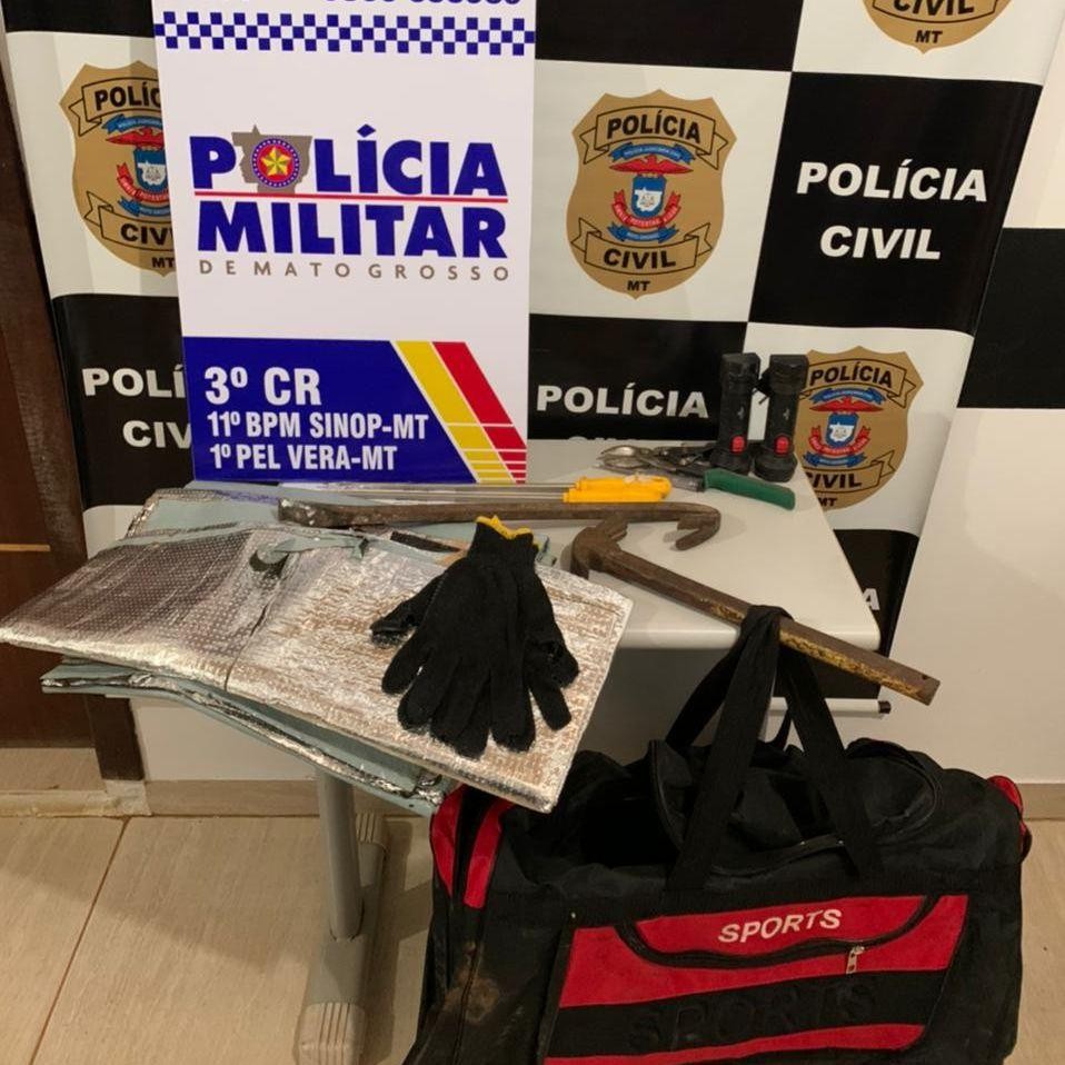 Jovem é preso e adolescentes são apreendidos suspeitos de tentar roubar agência bancária em MT