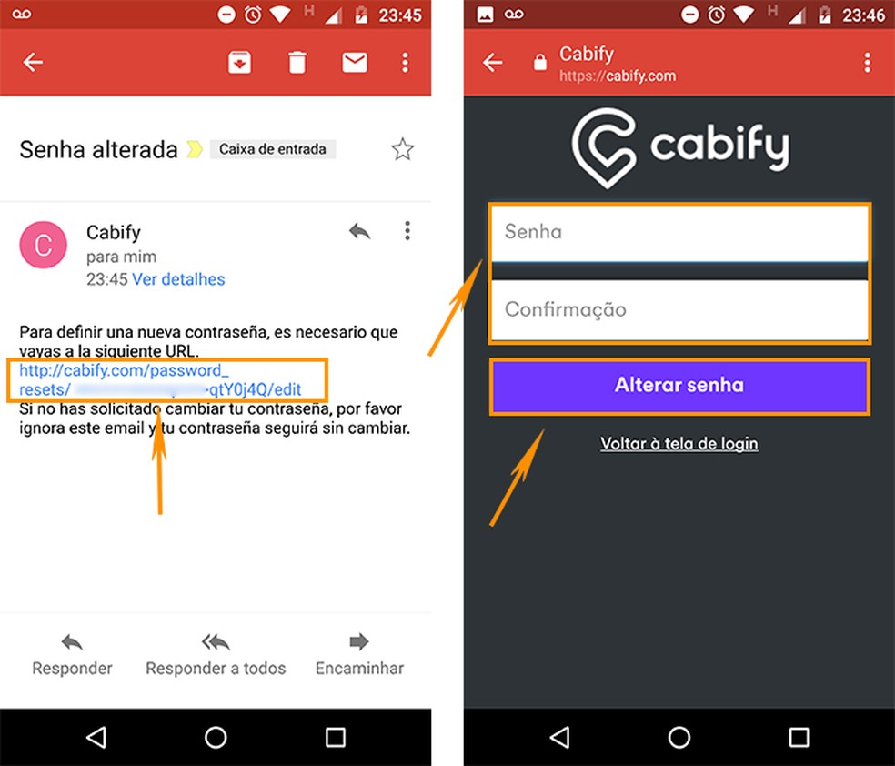 Recupere seu acesso ao Cabify criando uma nova senha pelo celular (Foto: Foto: Reprodução/Barbara Mannara)