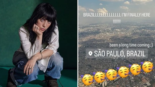 Billie Eilish chega ao Brasil para o Lollapalooza