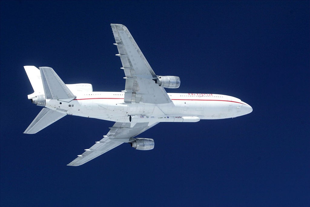 CAPE CANAVERAL, FL - JANUARY 25:  Orbital Sciences Corporation's L1011 airplane prepares to release a Pegasus rocket that will deliver a SORCE satellite, Solar Radiation and Climate Experiment, into the low-Earth orbit January 25, 2003 in Cape Canaveral,  (Foto: Getty Images)
