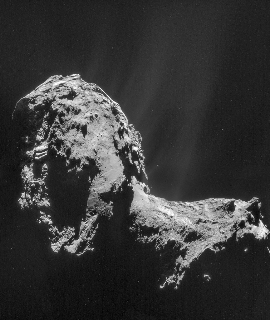 Os cientistas estão descobrindo um cometa que tem seu amanhecer.  Acima: Cometa 67P / Churyumov-Gerasimenko (Foto: ESA / Rosetta / NAVCAM)