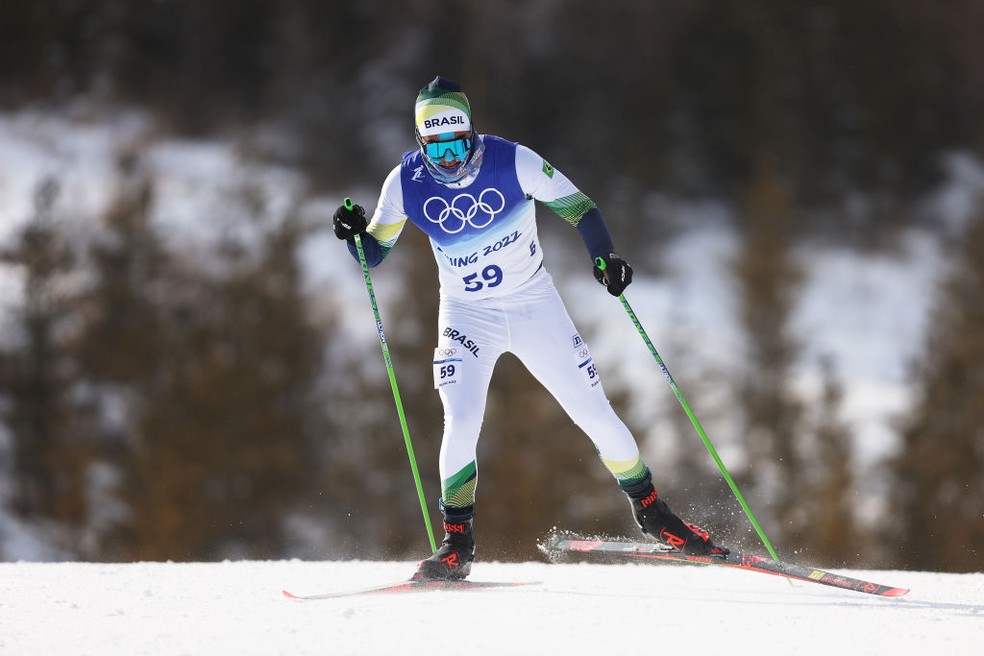 Manex Silva, o primeiro brasileiro a disputar quatro provas nas Olimpíadas de Inverno — Foto: Getty Images