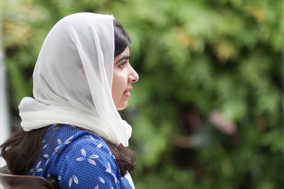 Malala Yousafza durante visita a Salvador, em imagem de arquivo — Foto: Egi Santana/G1