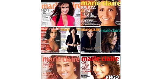 Fã-clube Vidradas Na Gio Oficial: "Nossa musa Giovanna Antonelli divando nestes 25 anos de Marie Clarie. Amamos todas essas capas"