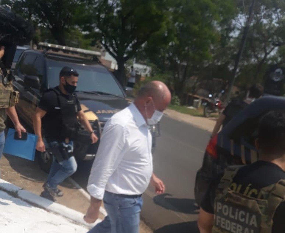 Prefeito Marcito Pinto é preso pela PF em Ji-Paraná — Foto: Reprodução/WhatsApp