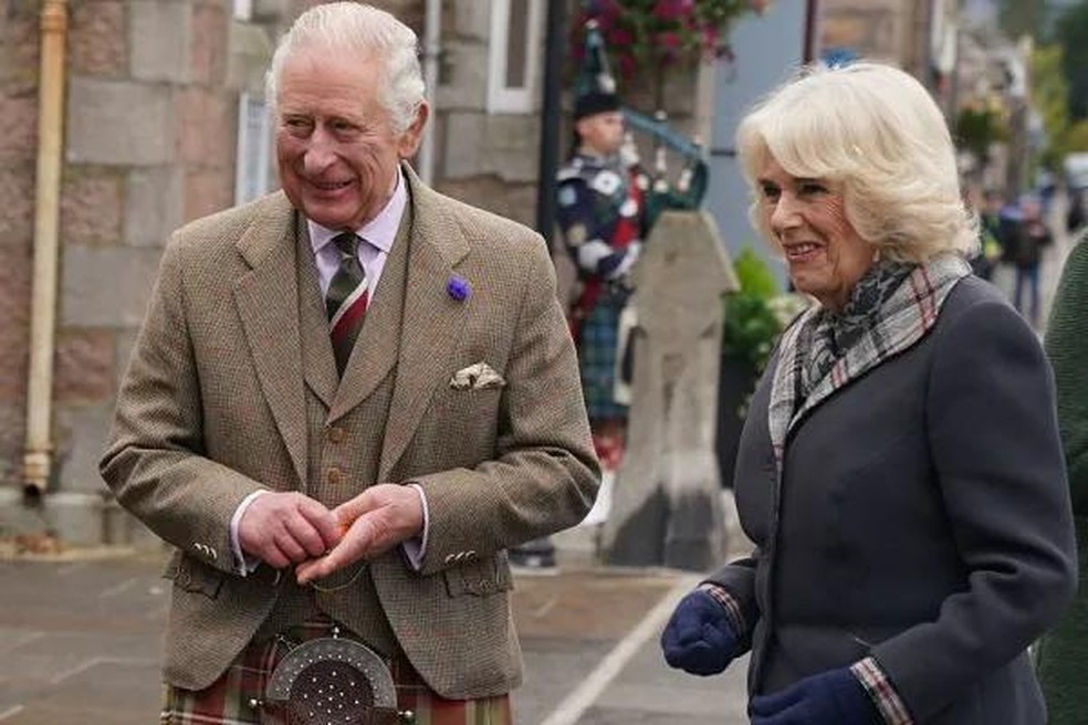 Rei Charles com a esposa, a Rainha Consorte Camilla (Foto: Getty Images) — Foto: Monet