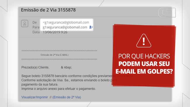 Por que é possível receber e-mails do seu próprio endereço?