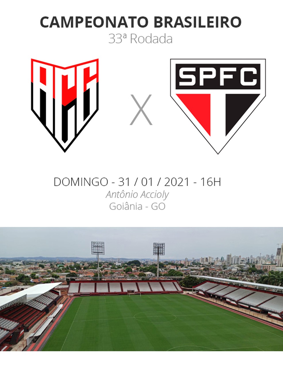 Ficha Atlético-GO x São Paulo — Foto: ge