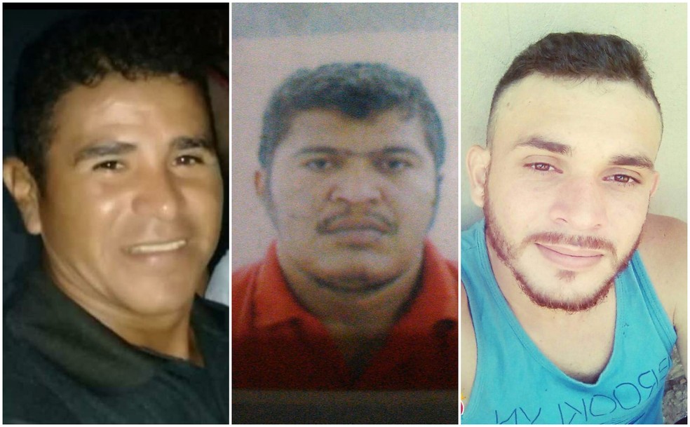 Ednaldo Silva e Silva, José Berto Henrique e Danrlei de Sousa Albuquerque são as três vítimas do naufrágio nos Lençóis Maranhenses — Foto: Reprodução/G1 MA