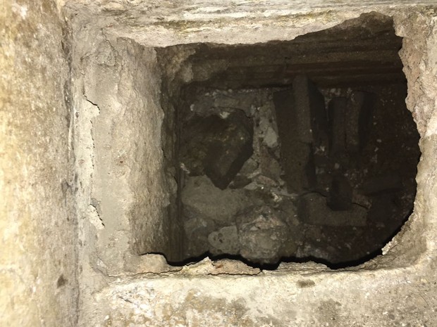 Túnel foi encontrado em pavilhão da Colônia Penal de Sousa, na PB (Foto: Weskley Lira/Seap)