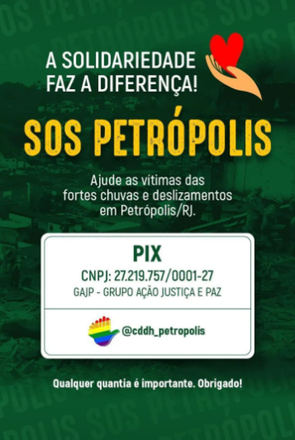 SOS Petropolis — Foto: Divulgação