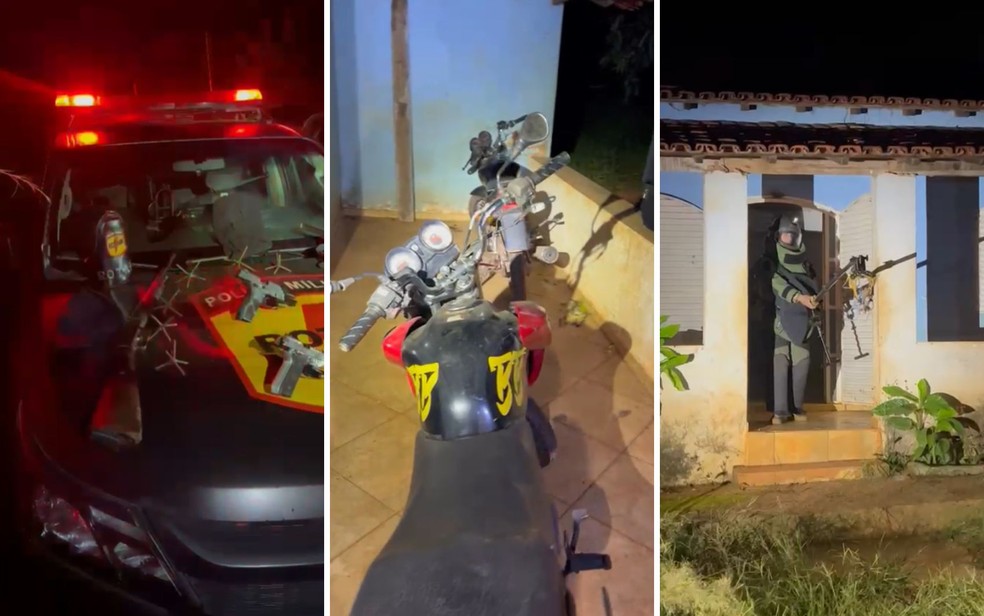 Veja o que foi apreendido durante tiroteio com a PM que terminou com 7 suspeitos mortos em Goiás — Foto: Divulgação/Polícia Militar
