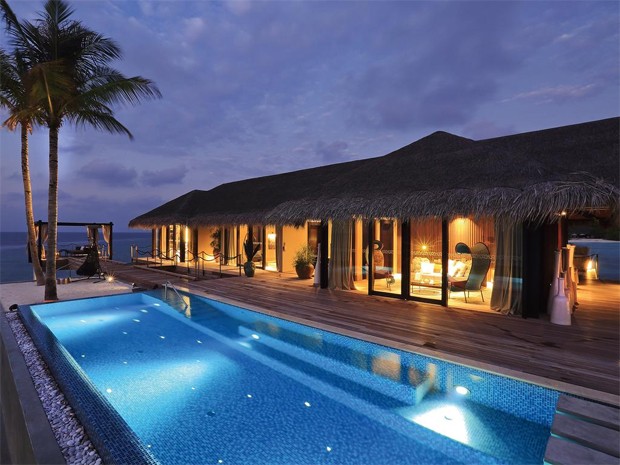 Hotel nas Ilhas Maldivas, em que Alok e Romana Novais se hospedaram (Foto: Divulgação)