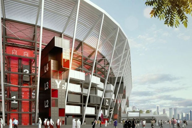 Copa do Mundo de 2022 no Catar terá estádio feito com contêineres  (Foto: Divulgação)