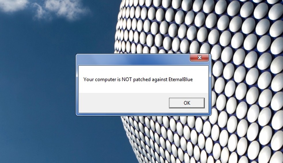 Mensagem informa que o PC não está protegido (Foto: Reprodução/Helito Bijora)
