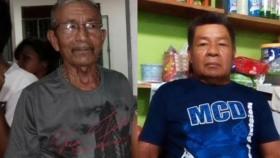 À esquerda, Francisco Victor da Costa, de 81 anos. À direita, José da Cruz Magalhães, de 69 anos. Ambos mortos por Covid e enterrados em vala coletiva em Manaus — Foto: Arquivo pessoal