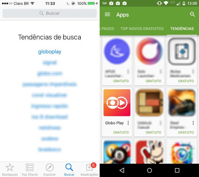 Globo Play é o aplicativo mais baixado na App Store apenas um dia depois do lançamento (Foto: Reprodução/App Store)