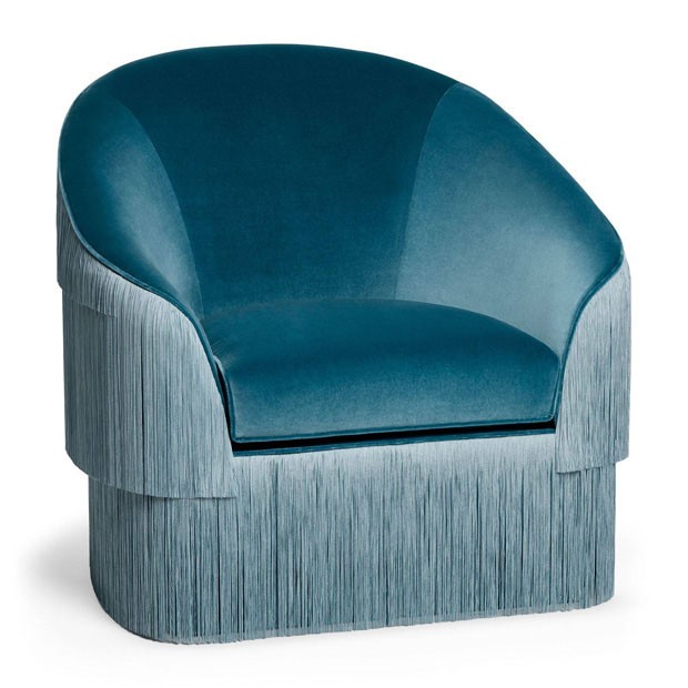 teal arm chair Best of Fringes Armchair by Munna Design (Foto: divulgação)