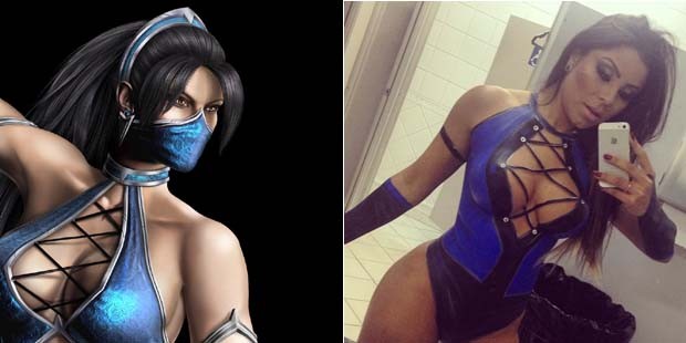 Andressa Ferreira pintou o corpo à la Kitana, de 'Mortal Kombat' (Foto: Instagram/ Reprodução)