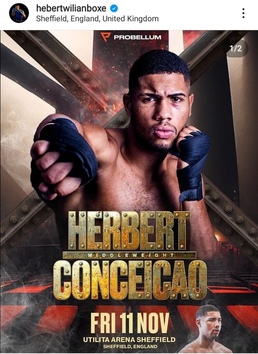 Hebert Conceição anuncia terceira luta no boxe profissional — Foto: Reprodução/Redes sociais