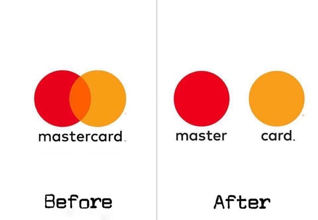 O logotipo das Mastercard: "Antes e depois" (Foto: Reprodução)