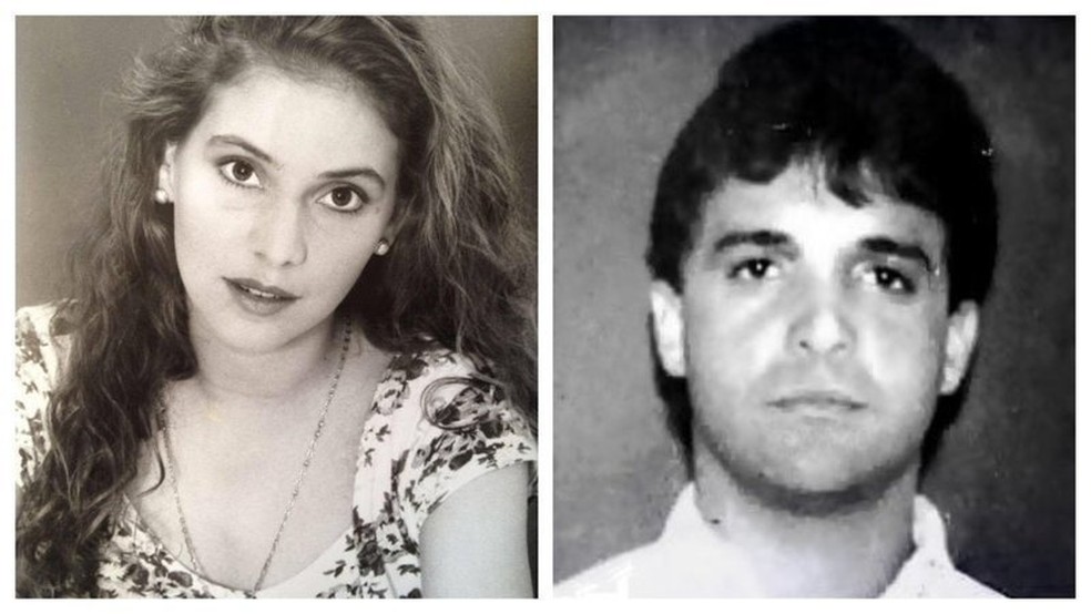 Nancy Mariana (esq) foi morta por Jaime Saade (dir), na Colômbia, em 1994 — Foto: Redes sociais