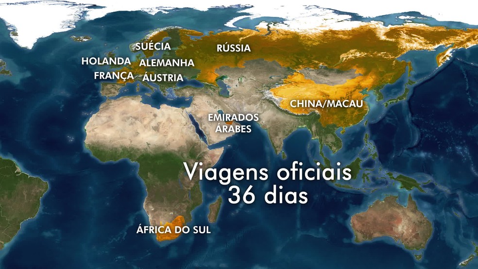 Crivella foi a 9 países em viagens oficiais em pouco mais de 1 ano de mandato (Foto: Reprodução/Globo)