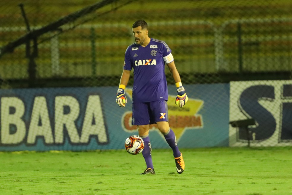Júlio César em ação contra o Boavista, em seu único jogo pelo Flamengo em 2018 (Foto: Gilvan de Souza/Flamengo)