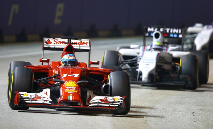 Fernando Alonso e Felipe Massa, Formula 1 Cingapura (Foto: Getty Images)