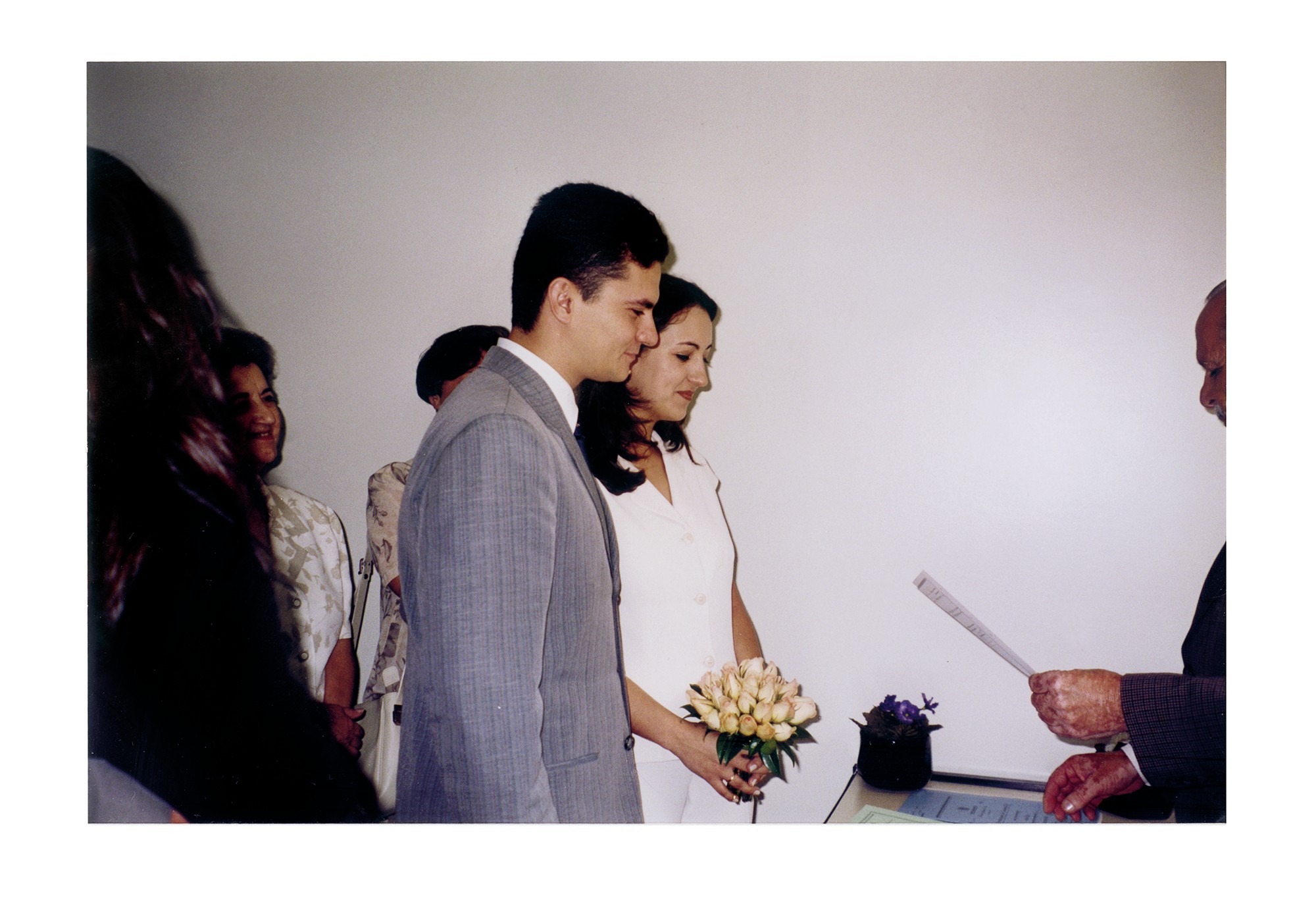 O casamento civil de Rosangela e Sergio Moro, em 4 de dezembro de 1998 (Foto: Arquivo pessoal)