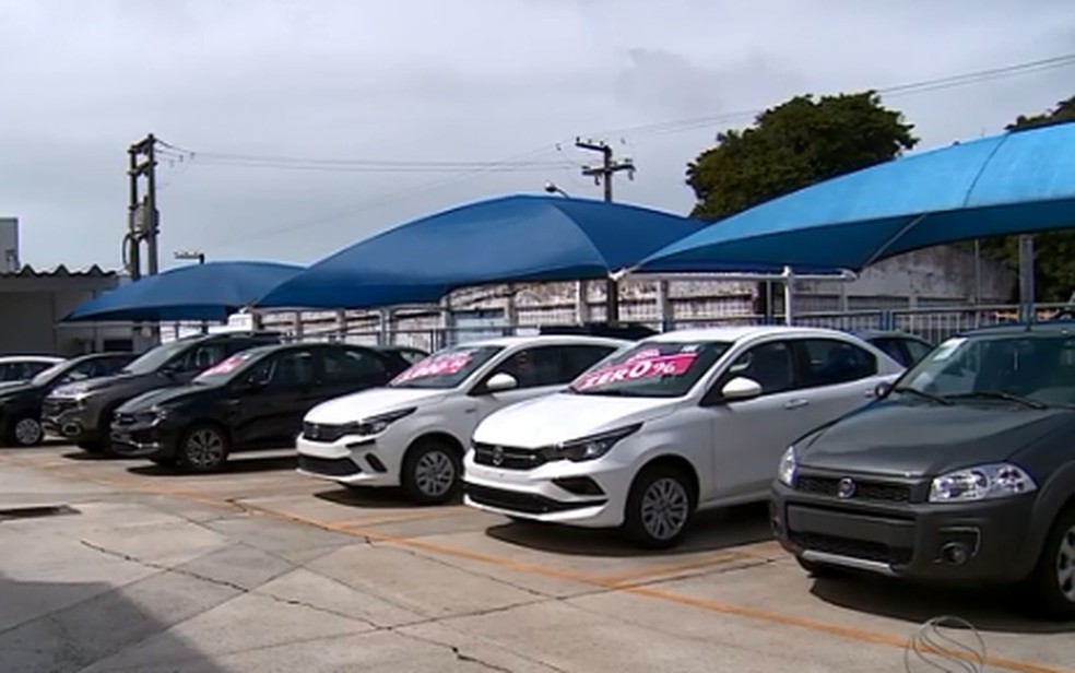 Carros novos em Sergipe  — Foto: Reprodução/TV Sergipe/Arquivo