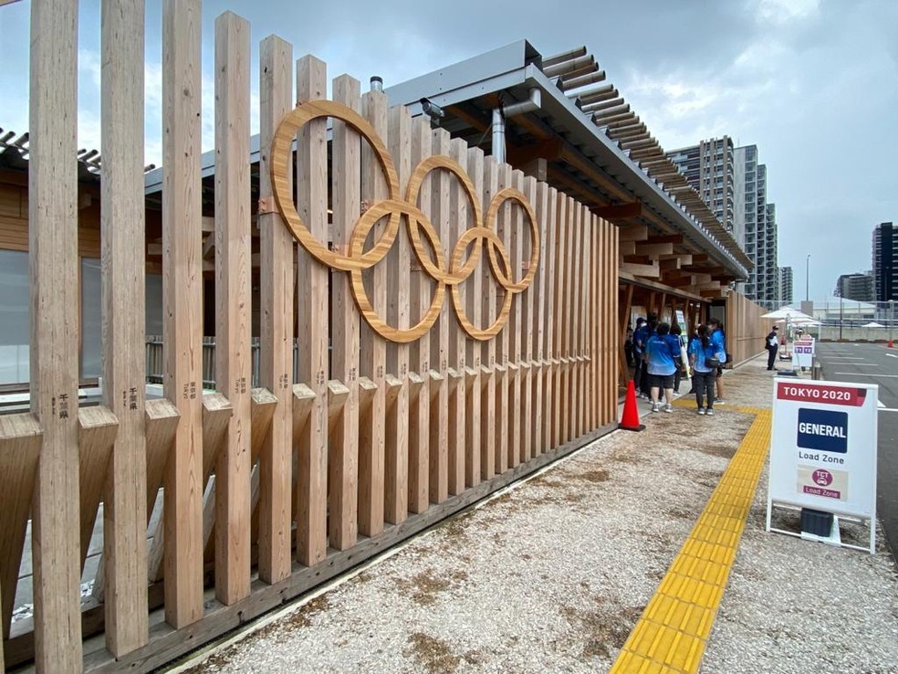 Vila Olímpica de Tóquio é aberta; atletas brasileiros só chegam na quinta — Foto: Carol Barcellos/Globoesporte.com