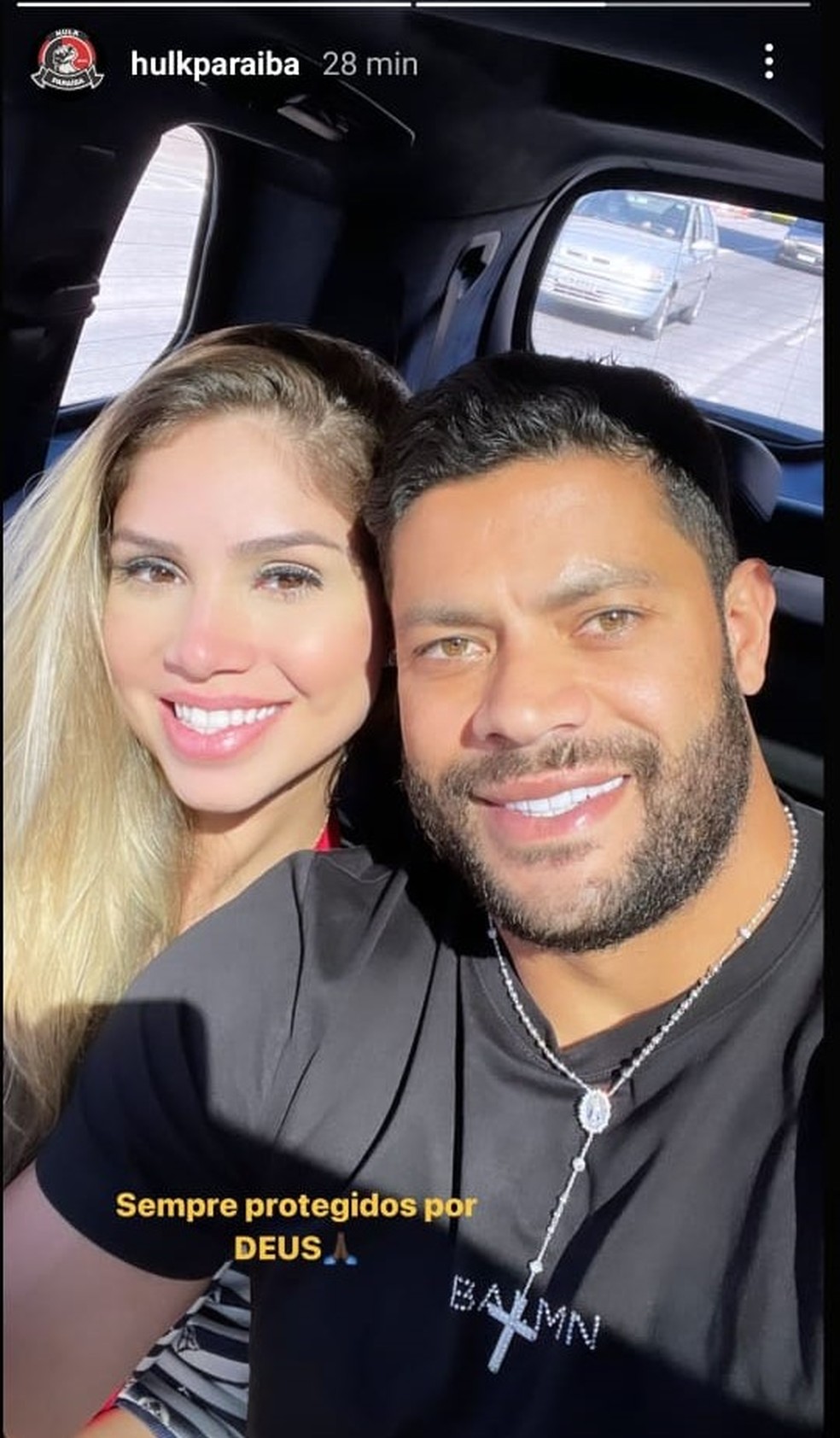 Hulk e a esposa  &mdash; Foto: Reprodu&ccedil;&atilde;o/Instagram