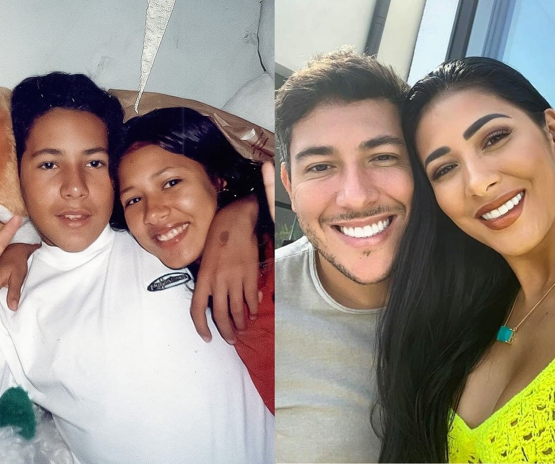 Os irmãos Caio Mendes e Simaria em antes e depois (Foto: Reprodução/Instagram)