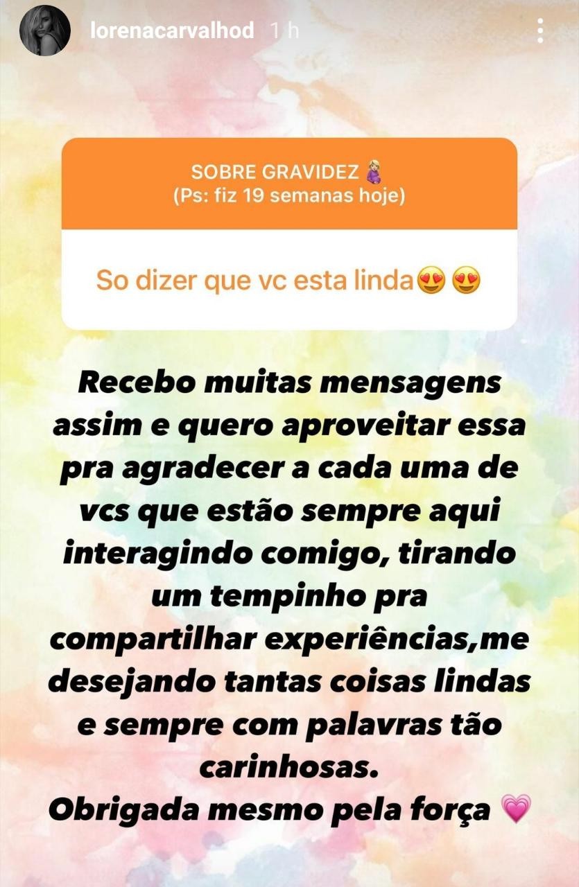 Lorena Carvalho responde fãs (Foto: Reprodução)