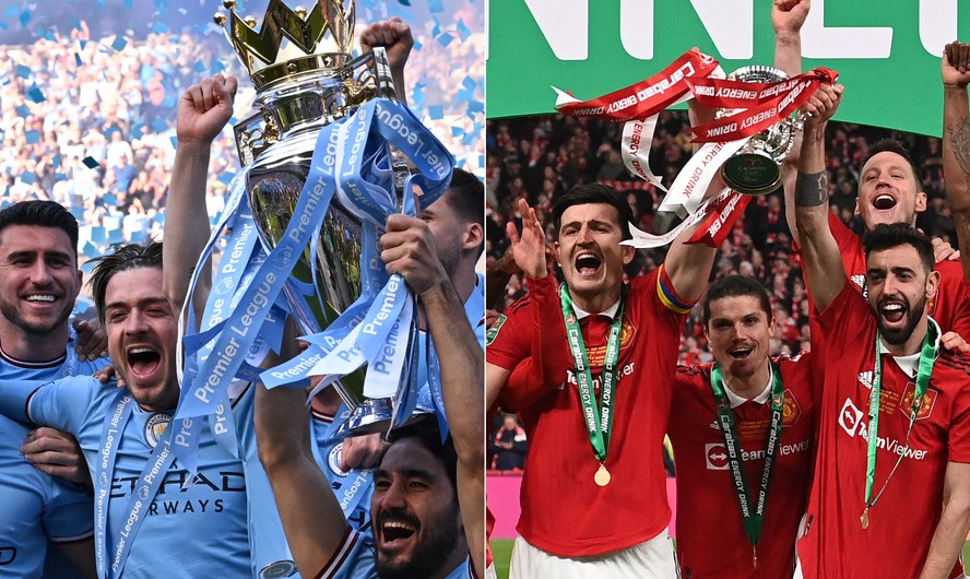 City e United venceram Premier League e Copa da Liga Inglesa, respectivamente