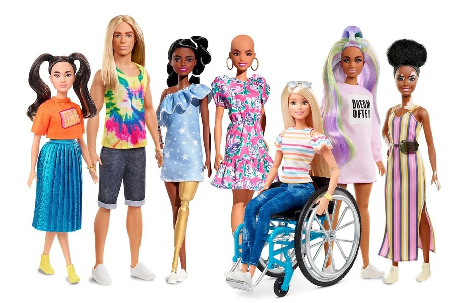 Bonecos da coleção Barbie Fashionistas, da Mattel