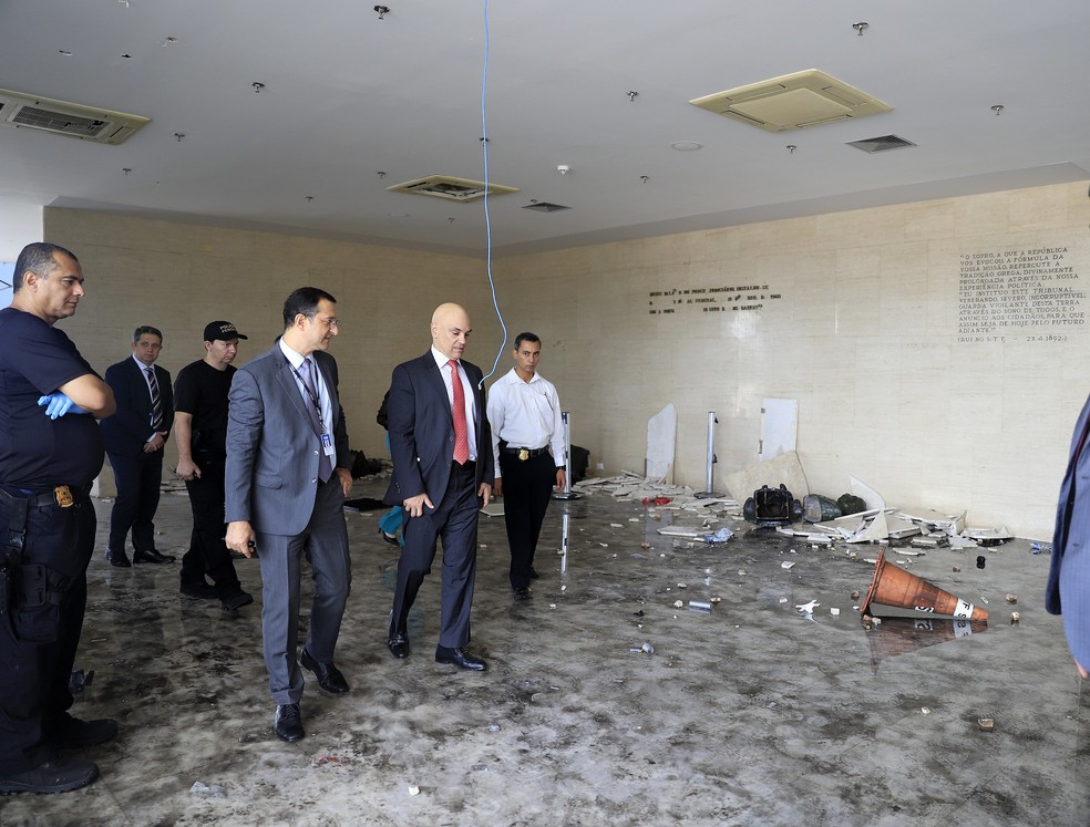 Ministro Alexandre de Moraes visita o edifício sede do STF — Foto: Rosinei Coutinho/SCO/STF