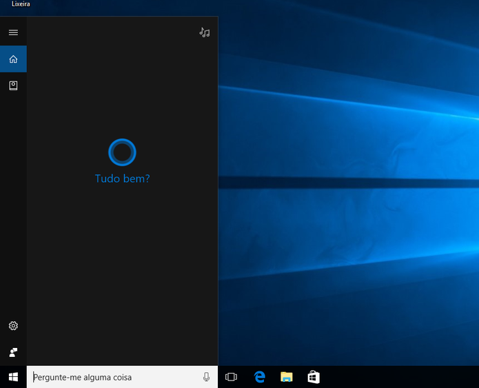 Cortana funcionará normalmente em Português no Windows 10 (Foto: Reprodução/Elson de Souza)