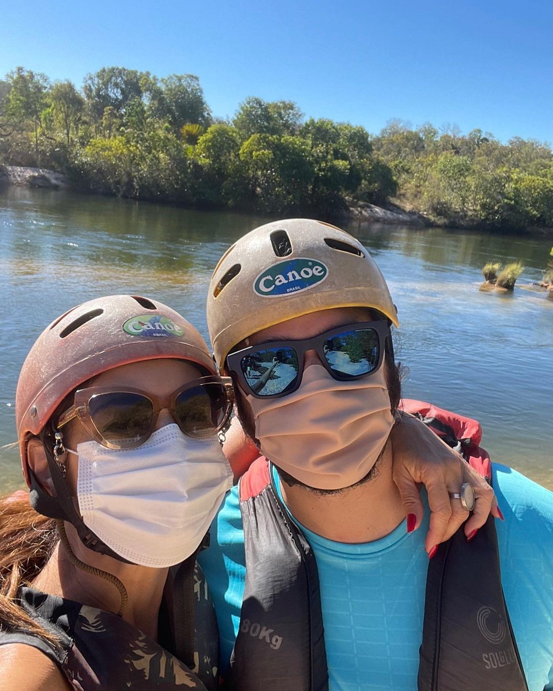 Túlio Gadêlha e Fátima Bernardes passeiam de caiaque (Foto: Reprodução/Instagram)