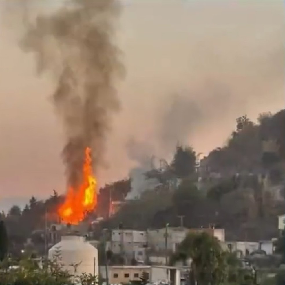 Explosão de oficina de fogos de artifício foi ouvida a quilômetros de distância — Foto: Reprodução de vídeo