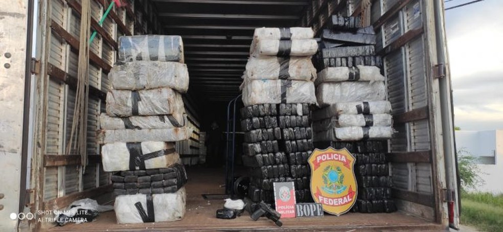 Cerca de 620 kg de drogas são apreendidas, na PB, durante operação da PM e PF — Foto: Divulgação/Polícia Militar