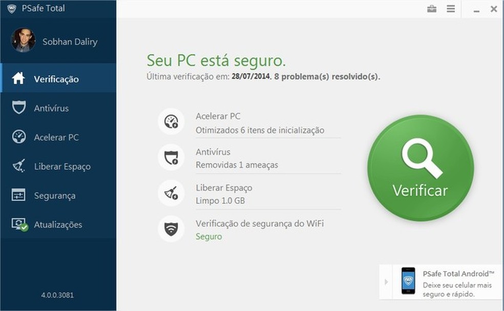 PSafe Total Windows promete acelerar PC e proteger rede Wi-Fi ...