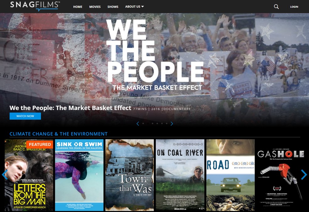 Snagfilmes é a "Netflix de documentários" — Foto: Reprodução/TechTudo