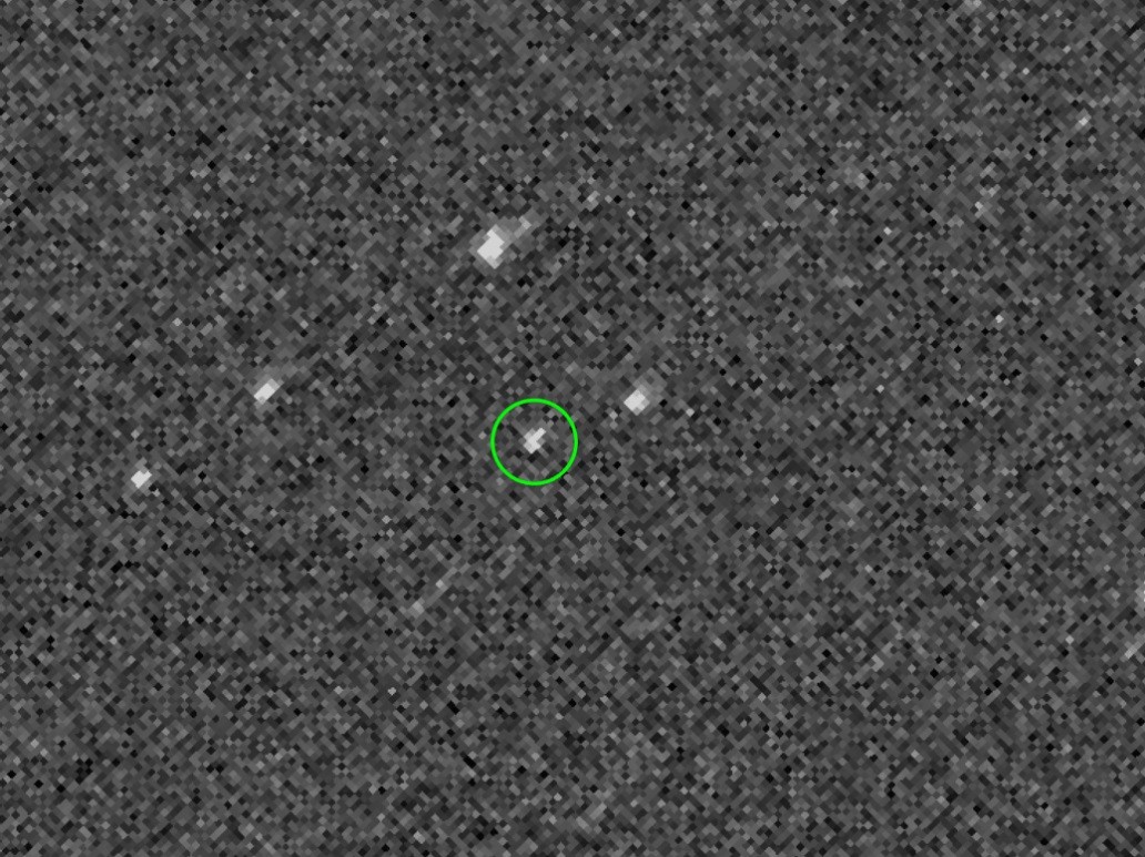 A sonda OSIRIS-REx captou a primeira imagem do asteroide Bennu (Foto: NASA/GODDARD / UNIVERSITY OF ARIZONA)