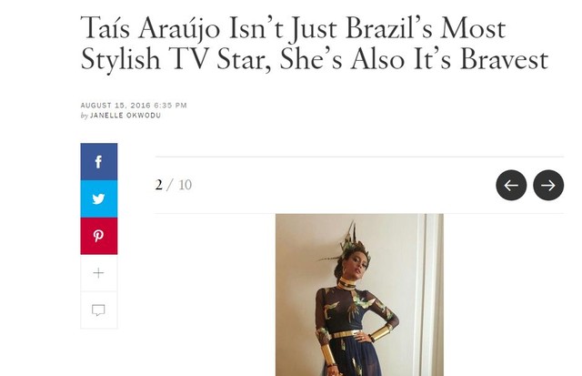 Taís Araújo na Vogue América (Foto: Reprodução)