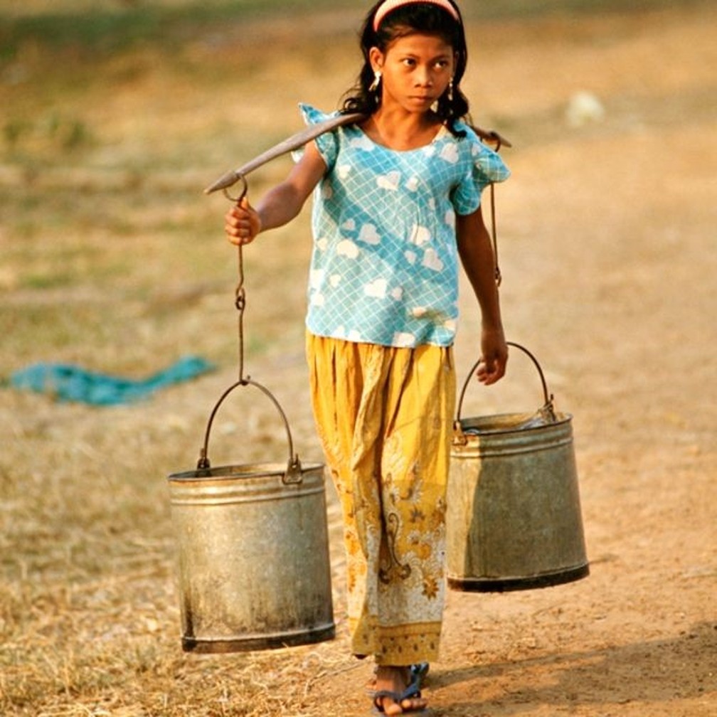 A Ásia é o continente com o menor volume de recursos renováveis ​​de água doce por pessoa — Foto: Getty Images via BBC