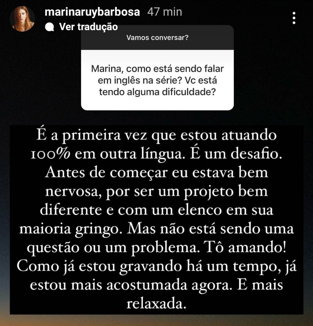 Marina Ruy Barbosa responde perguntas de seguidores (Foto: Reprodução/Instagram)