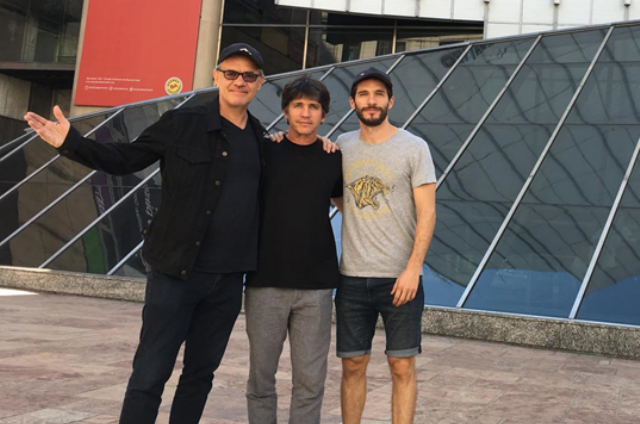 Jean Pierre e Michel Noher com o diretor brasileiro Daniel Herz (Foto: Arquivo pessoal)